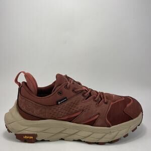 Hoka One One Anacapa Low GTX Hiking Shoes Womens 8.5B Cherry Mahogany Hot Sauce